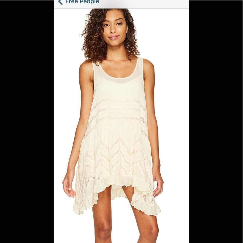 Free People Cream Mini Dress